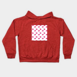 Geometric shapes, circles, balls, dotts, pink, red, molecules, geometry, polka, ornament, seamless,  repeat, Kids Hoodie